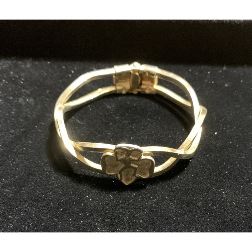 1960s Brownie Girl Scout Vintage Hinge Bracelet 5"